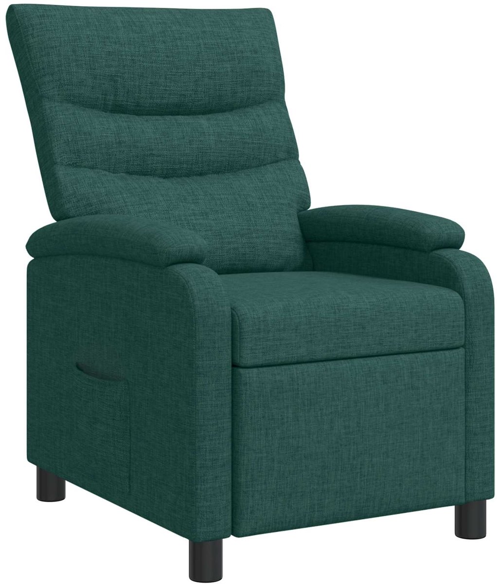 vidaXL Recliner - Donkergroen - Stof