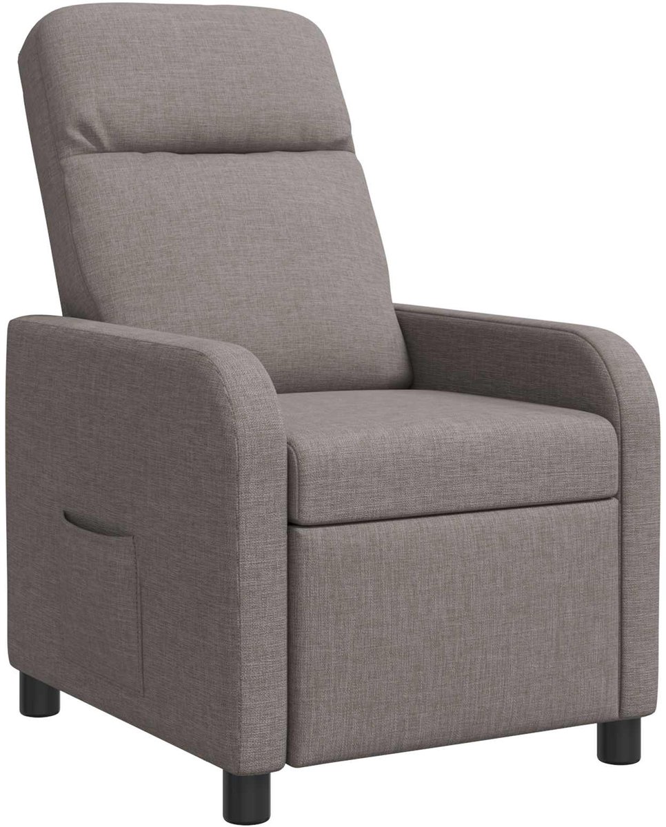 vidaXL Recliner - Taupe - Stof