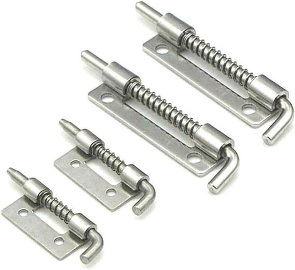 Veerbelaste Klinken - Veiligheidsbout Latch - Deuren Beveiligen - Roestvrij Staal - 5 stuks - zilver