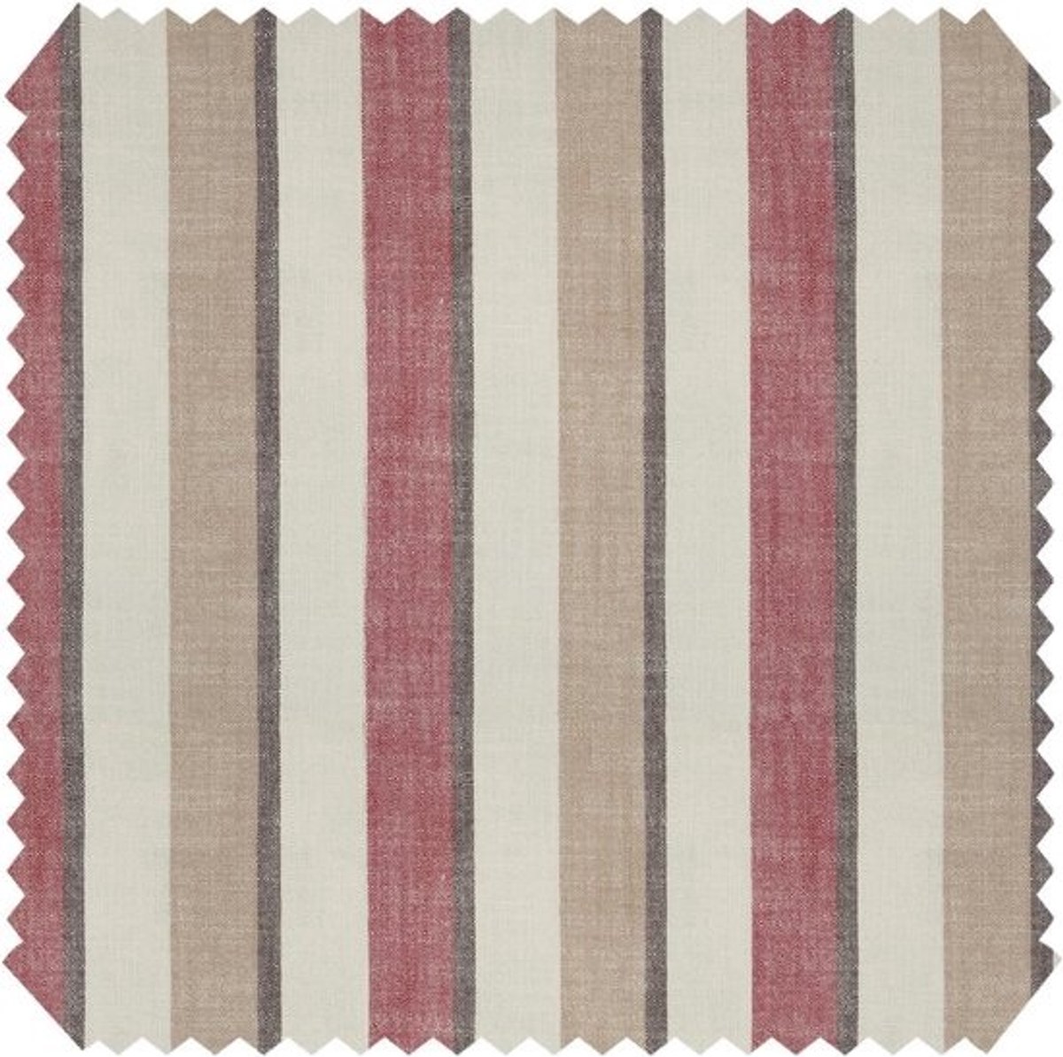 Meubelstof Streeppatroon - Decoratieve stof - Meubels Stofferen - Zeer Zacht - Per Meter - Rood Beige