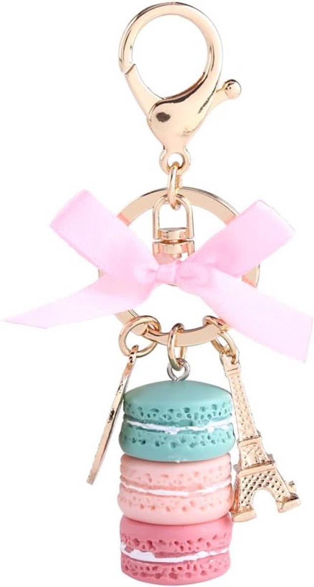 Dailygoods- Sleutelhanger Eiffeltoren - Macaron Sleutelhanger - Hars Decoratie - Duurzaam - Handtas/Telefoon Accessoire - Veilig voor Huid - Tasaccess