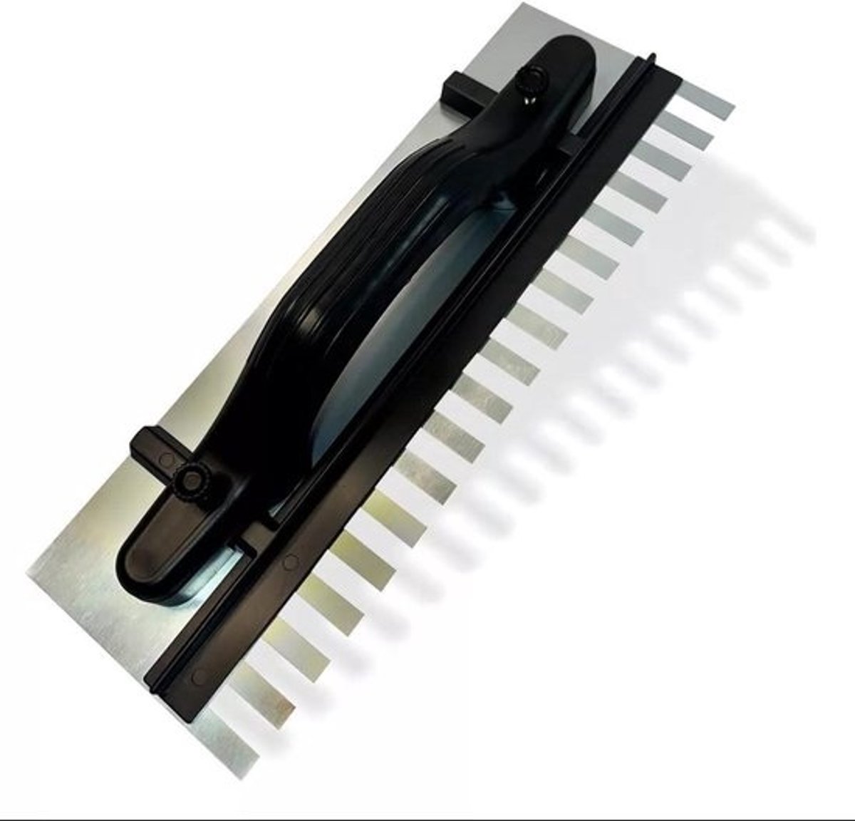 Verstelbare Tand Troffel - Afwerktroffel Metseltroffel - Vloeren Egaliseren - Nauwkeurige Hoogteverstelling - 270 x 120 mm - Zilver