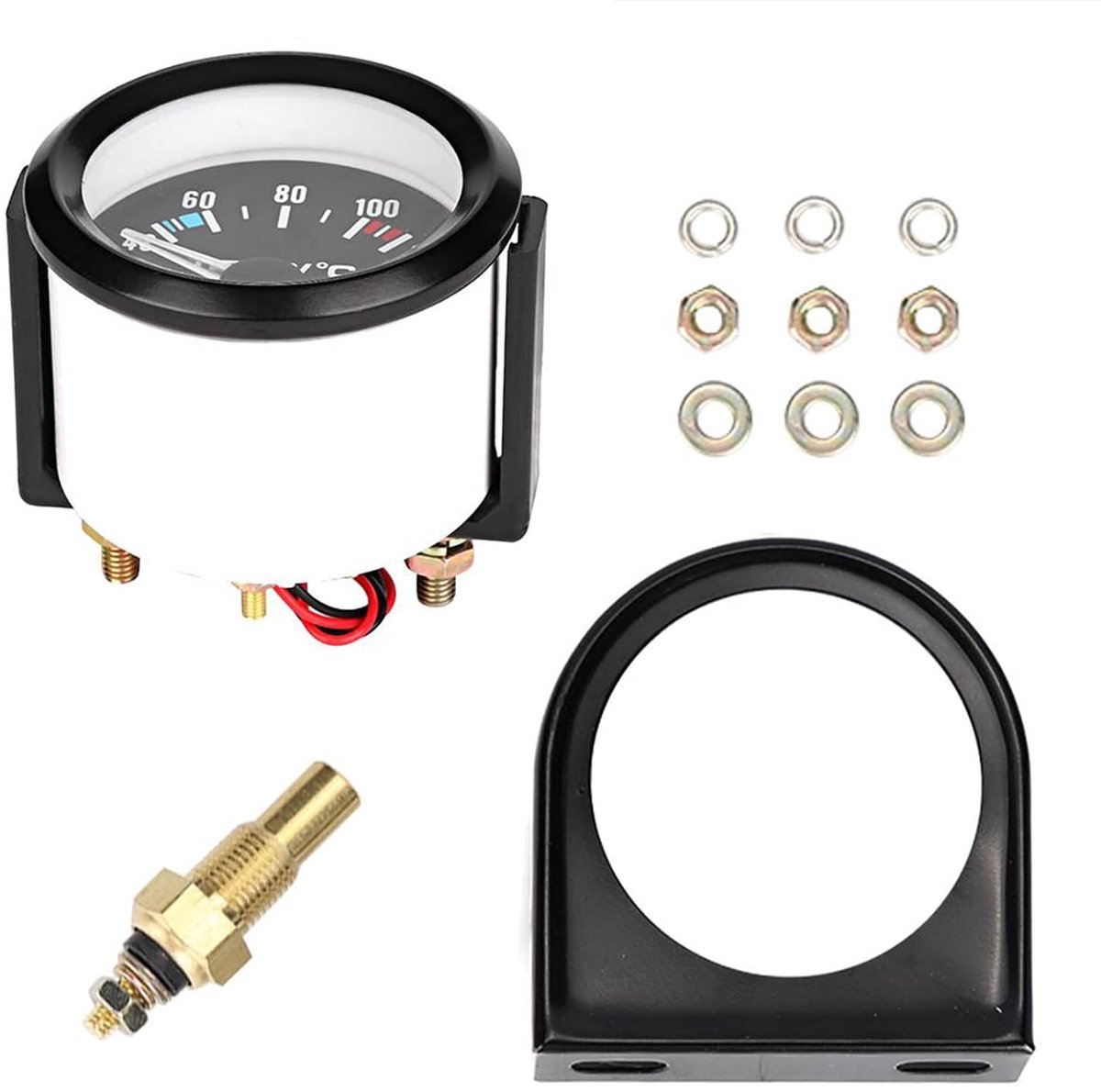 Watertemperatuurmeter - Gereedschap voor Auto Universele Digitale Watertemperatuurmeter Instrument 2 inch 52 mm LED BiuZi