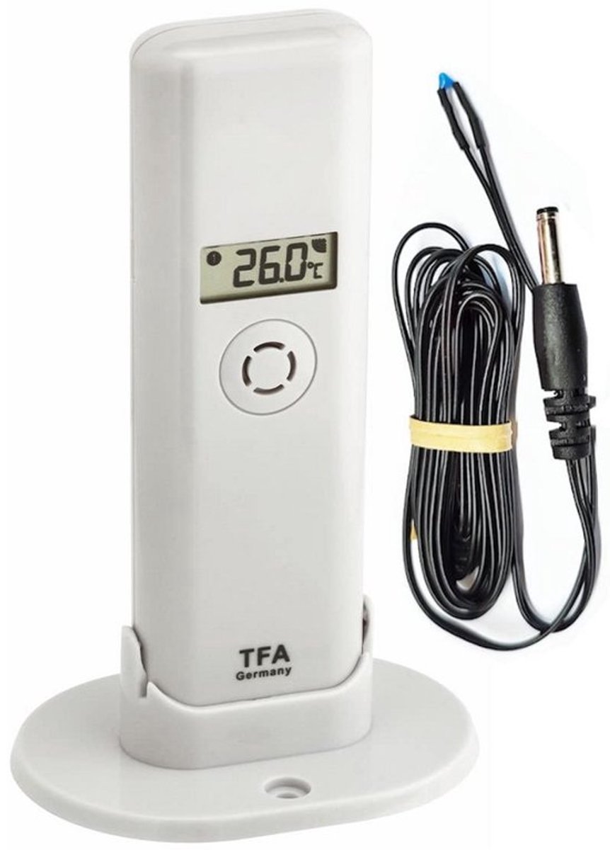 Draadloze Thermo-hygro Zender met Externe Temperatuursensor voor Verwarming