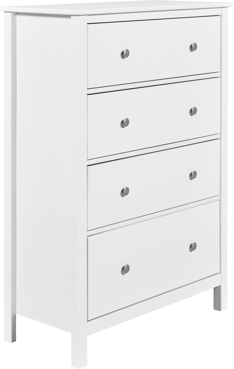 Furnilux Chilly Home Commode met 4 laden van massief grenenhout, wit