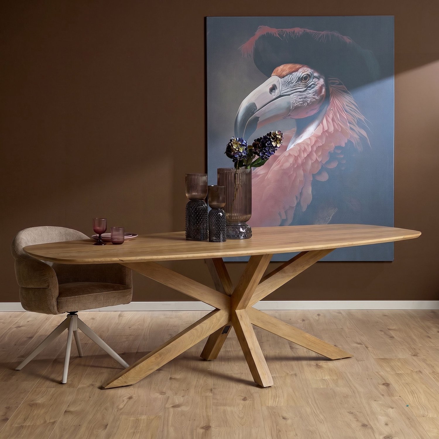 Starfurn Eettafel Nina - Bruin - 100x210x76 cm