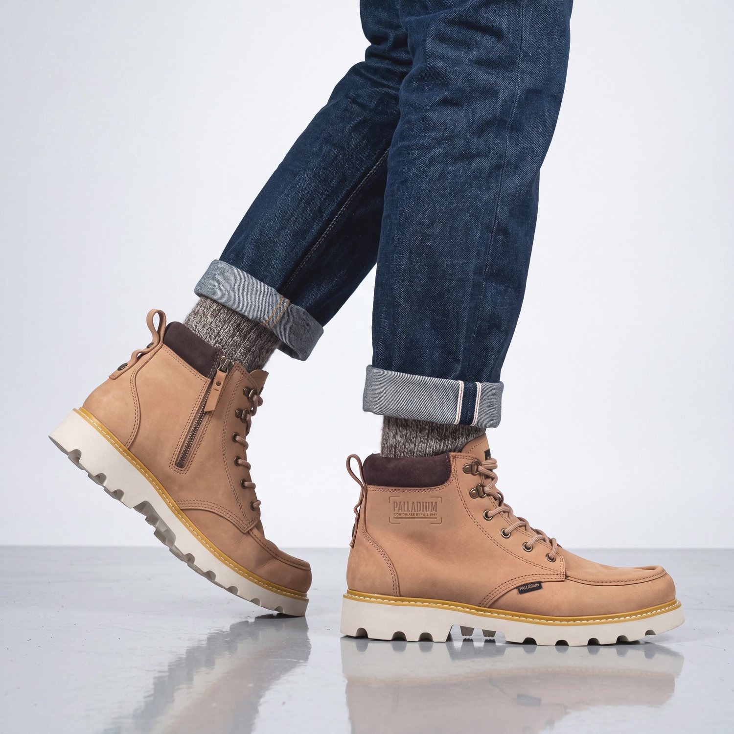 Palladium Trooperlite Grit Zip Heren Boots Laarzen Leer 04985-252-M Bruin