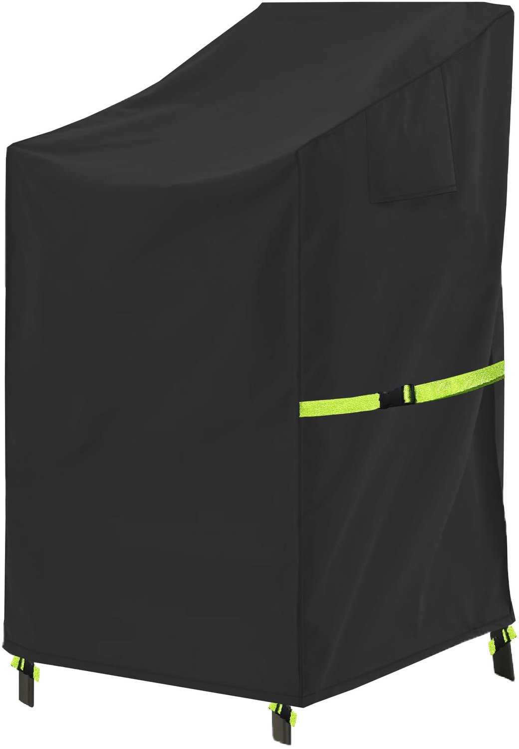 Famanu Tuinstapelstoelhoes, waterdicht en zwaar belastbaar, 600D Oxford stof, hoge tapijt, met ventilatieopening, 71 x 91 x 80/120 cm, biedt uitstekende bescherming wit