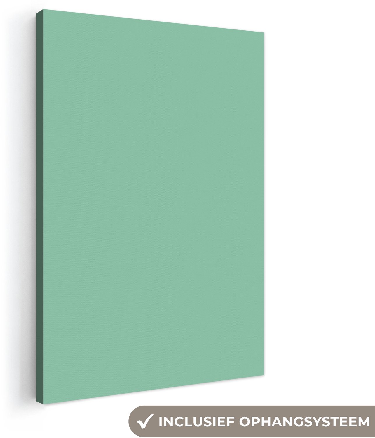 Canvas schilderij 40x60 cm - Exclusieve wanddecoratie Ocean - Jade - Groen - Muurdecoratie woonkamer - Slaapkamer decoratie - Kamer accessoires - Schilderijen op canvas