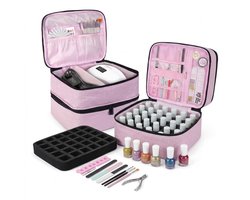 Nagellak Koffer - Nagellak Organizer - Beautycase - Roze