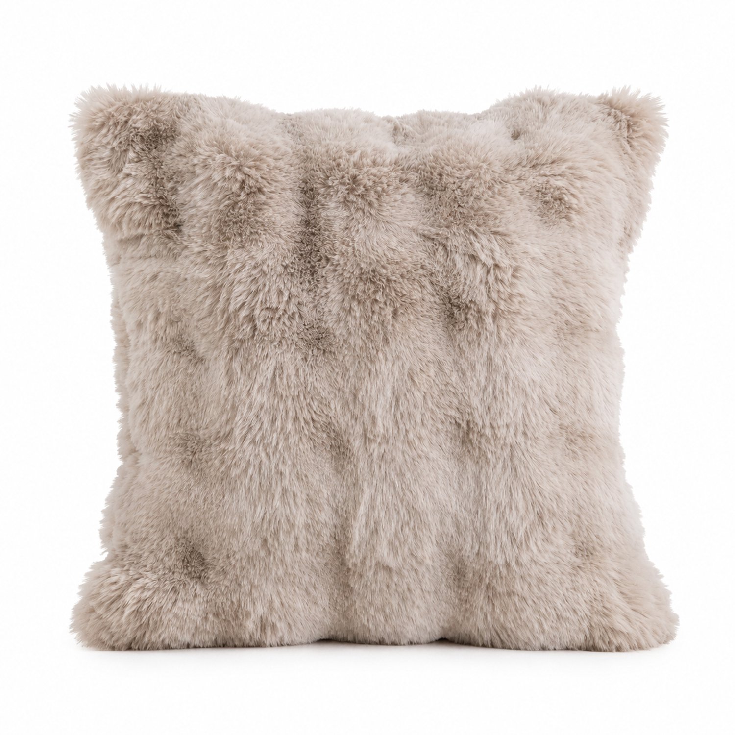 SWGOTA Khaki kussenhoes 45 x 45 cm - Zacht dubbelzijdig pluche - Vierkant - Zonder binnenkussen