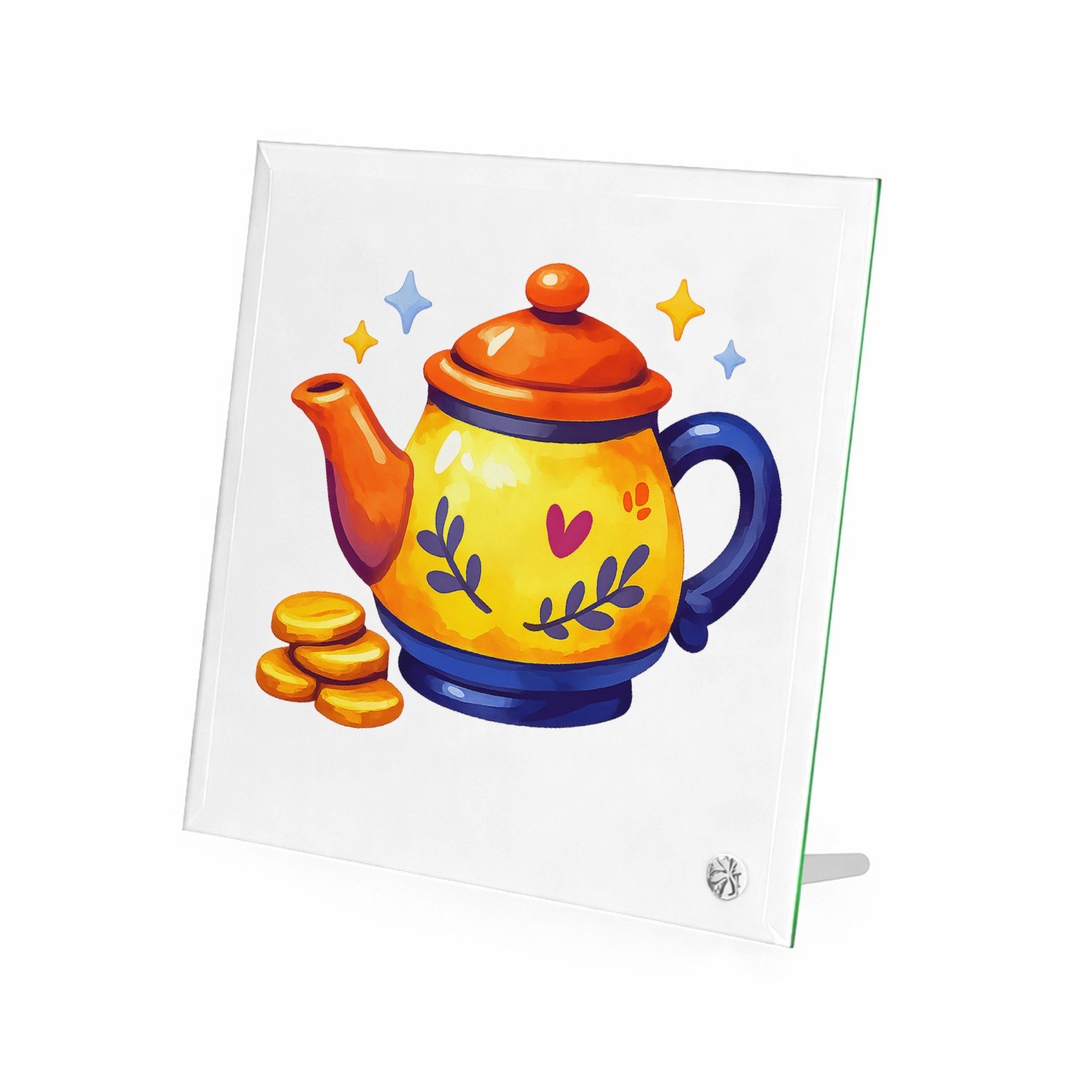 Mr Cadeautjes Glasframe 20 x 20 - design Motiverende spaarprint met een frisse ochtendlook en een kle | cadeau Wit