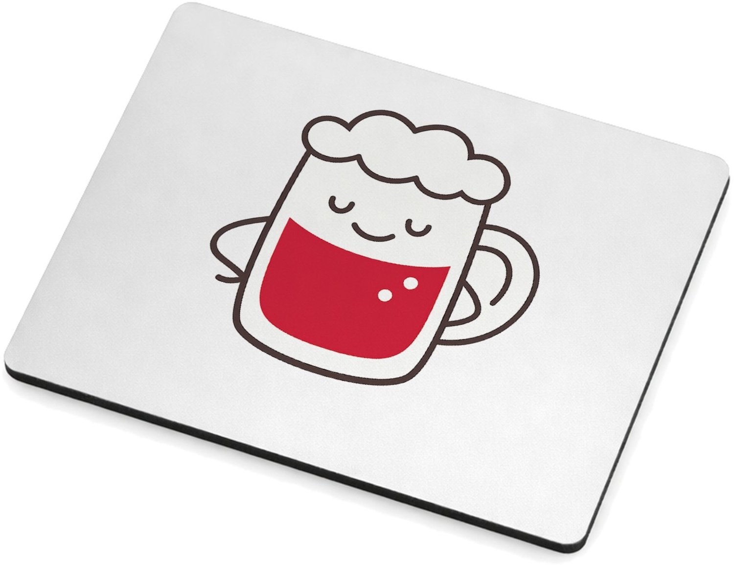 Mr Cadeautjes MDF magnetische fotolijst 9 x 7 - design Een vrolijk biertje in een strak lijnontwerp met een ontspan | cadeau Wit