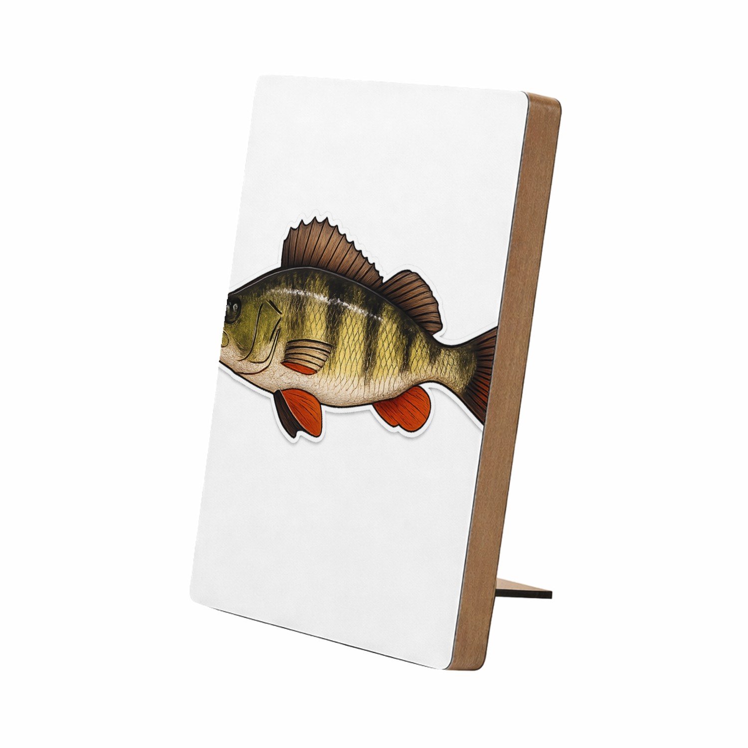 Mr Cadeautjes Glasframe/MDF 12,7 x 17,8 - design Grafische salamander op rotsrand | cadeau Wit