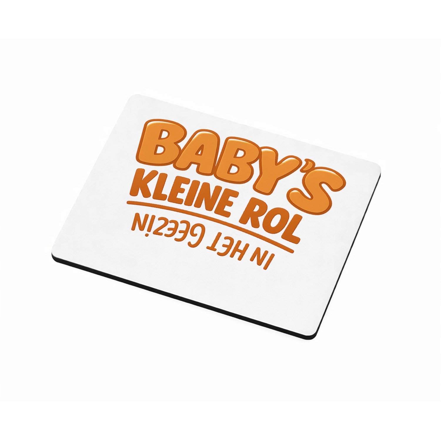 Mr Cadeautjes MDF magnetische fotolijst 9 x 7 - design Humoristische babyboodschap met omgekeerde typografie | cadeau Wit