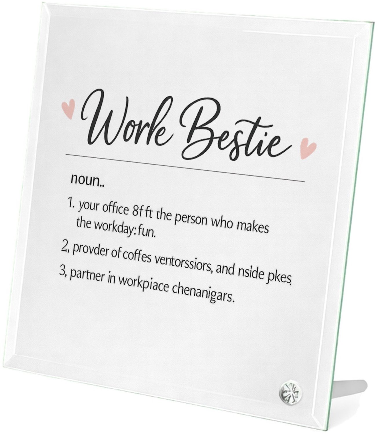 Mr Cadeautjes Glasframe 20 x 20 - design Een vergelijkbare dictionary-opmaak met een warm, grappig co | cadeau Wit