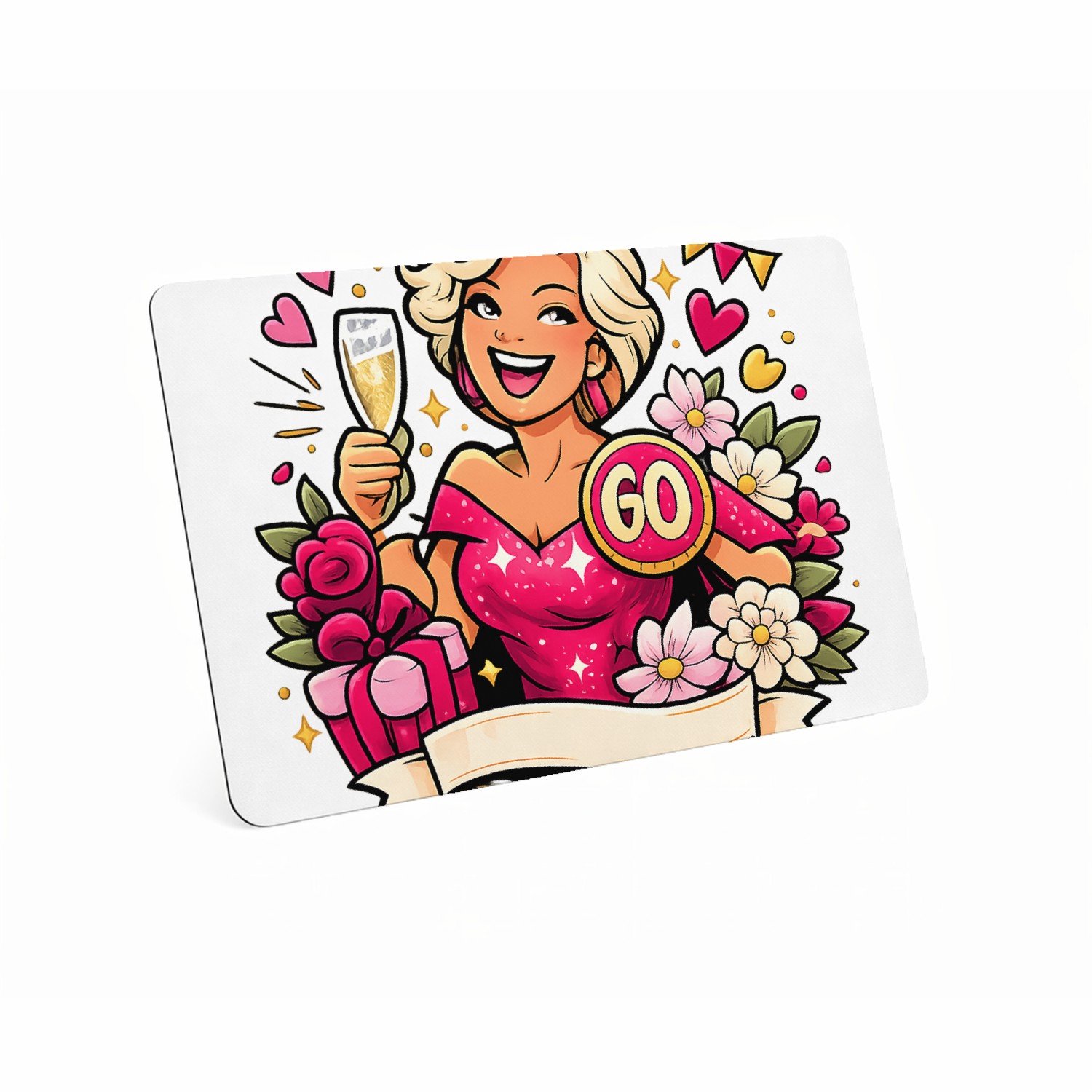Mr Cadeautjes MDF magnetische fotolijst 28 x 19 - design Glamoureuze jubileumviering met een andere levensfase en een | cadeau Wit