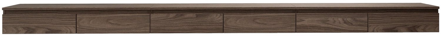 Selsey Bemmi Slim – TV-hangmeubel 6 deuren – Walnoot Wisconsin houtlook – 300 cm houtlook walnoot