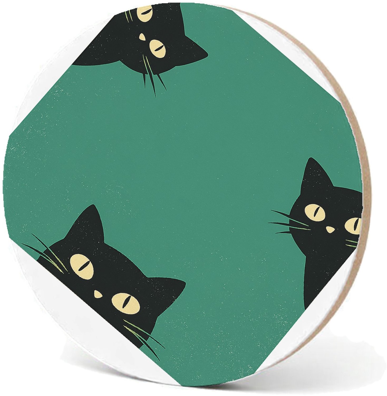 Mr Cadeautjes MDF fotolijst - design Drie speelse huisdier-silhouetten die vanuit de randen naar | cadeau Wit