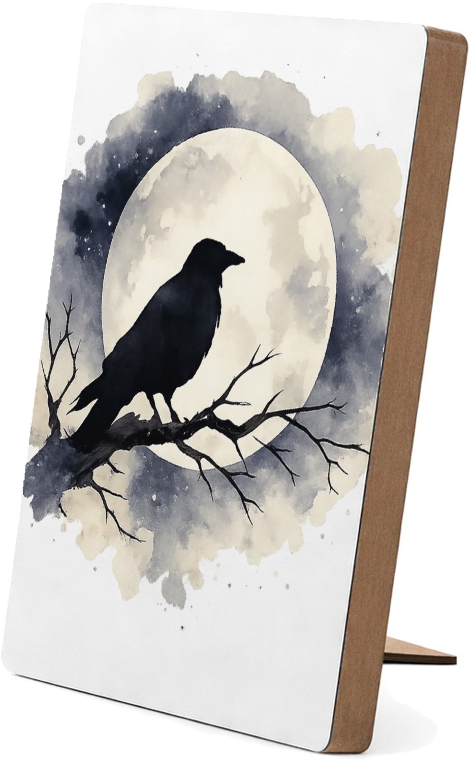 Mr Cadeautjes Glasframe/MDF 12,7 x 17,8 - design Een stille nacht met een andere dierfiguur en een vergelijkb | cadeau Wit