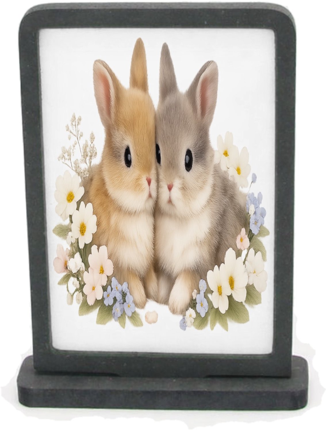 Mr Cadeautjes Houten fotolijst rechthoek met MDF inleg - design Een lieve, speelse productprint met een sterk centraal focus | cadeau Wit