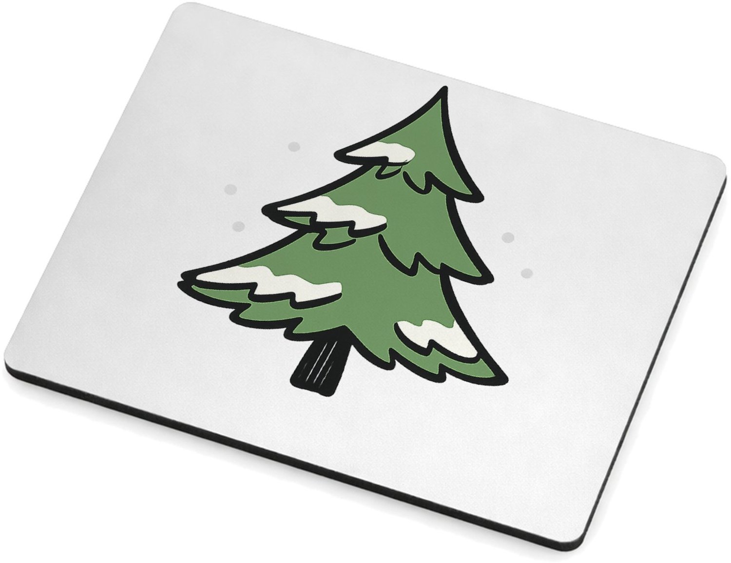 Mr Cadeautjes MDF magnetische fotolijst 9 x 7 - design Een speelse winterboom opgebouwd uit losse penseelstreken en | cadeau Wit