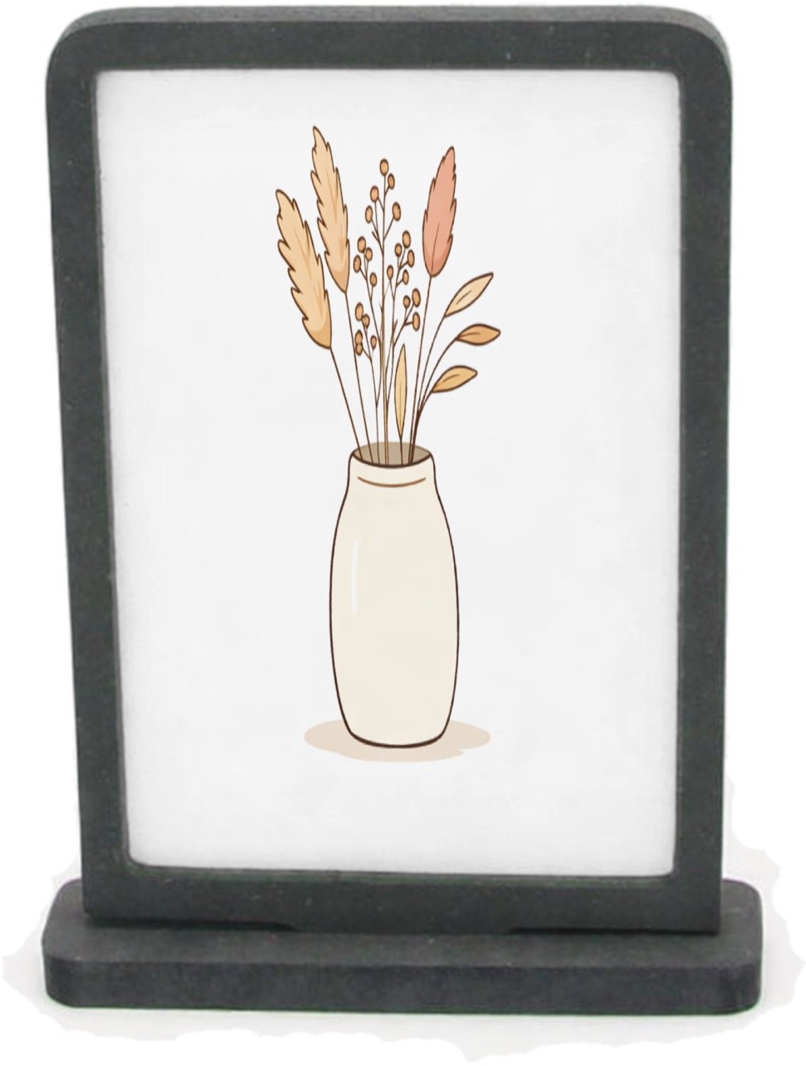Mr Cadeautjes Houten fotolijst rechthoek met MDF inleg - design Een minimalistisch botanisch tekstontwerp met een warm thuis | cadeau Wit