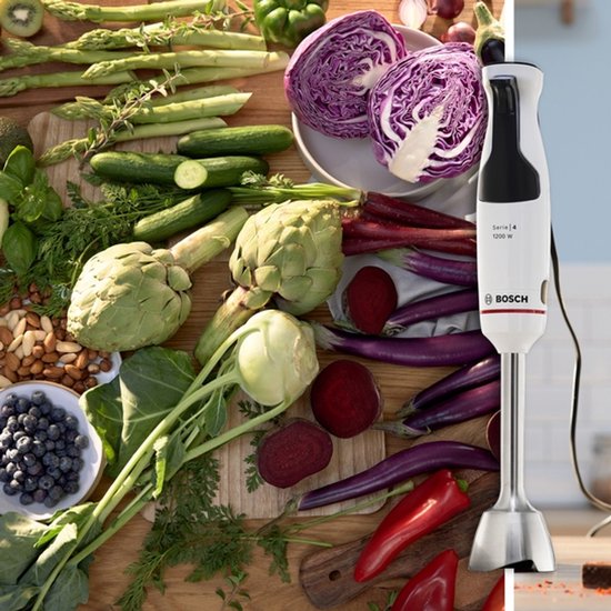 Bosch - MSM4W810 - Serie 4 Staafmixer ErgoMaster 1200 W Wit, Donkergrijs MSM4W810 van Bosch — afbeelding 4