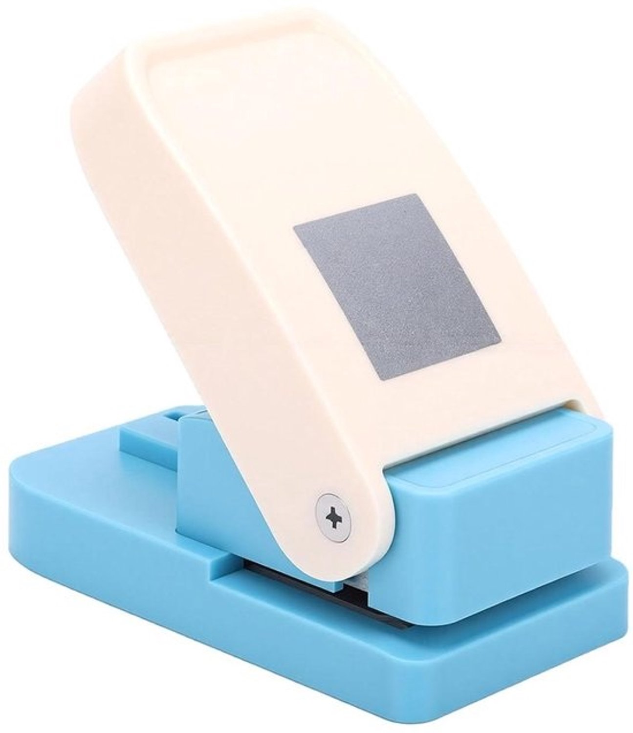 Postzegelpons - Papierpons - Kaarten maken - Stevige ABS-constructie - 5 x 9.5 cm - Blauw