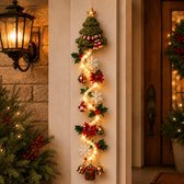 Verlichte kerstdeurhangers - Feestelijk lichtontwerp - Warme ledverlichting - 3D-kerstdecoraties - Decoraties voor binnen en buiten (veranda, raam en muur) - Kerstbomen
