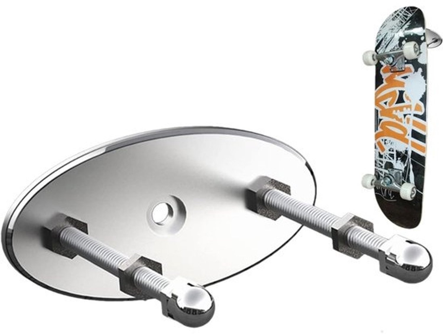 Skateboard Wandhouder Deck Hanger Skateboard Tonen Robuust IJzer Materiaal 6.2 x 3.1 x 0.4 cm