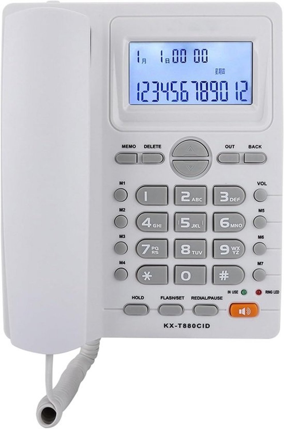 Vaste telefoon met LCD-scherm en handsfreefunctie - Helder geluid voor thuis of kantoor
