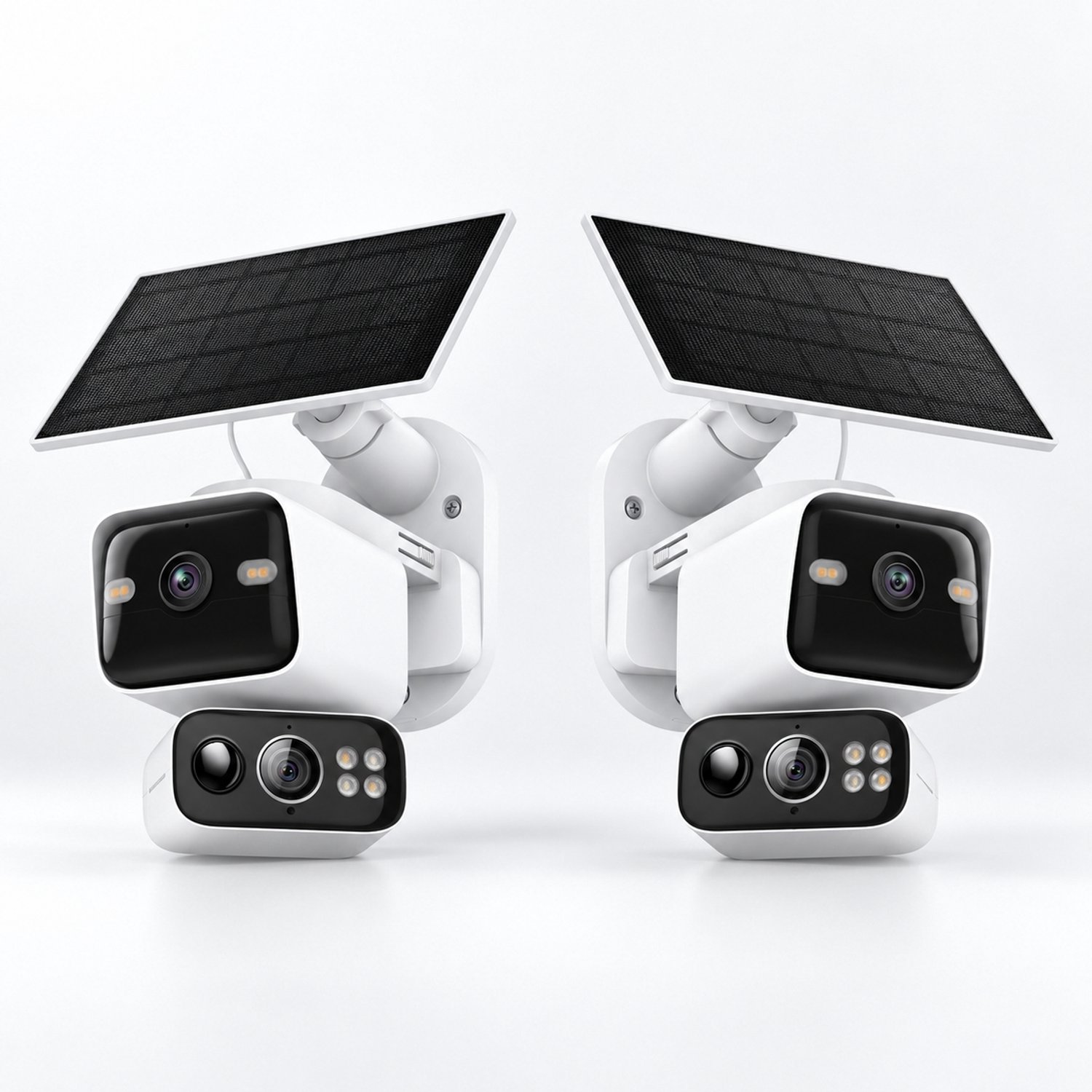 Tapo C645D Beveiligingscamera Buiten op Zonne-energie met Dubbele Lens 2-pack - Bundelvoordeel - Dubbele 2K Lens - Overzicht & Close-up Tegelijk - 360° Draaibaar - Inclusief Zonnepaneel - Tot 120 Dagen Accu - Kleur Nachtzicht - IP65 Weerbestendig