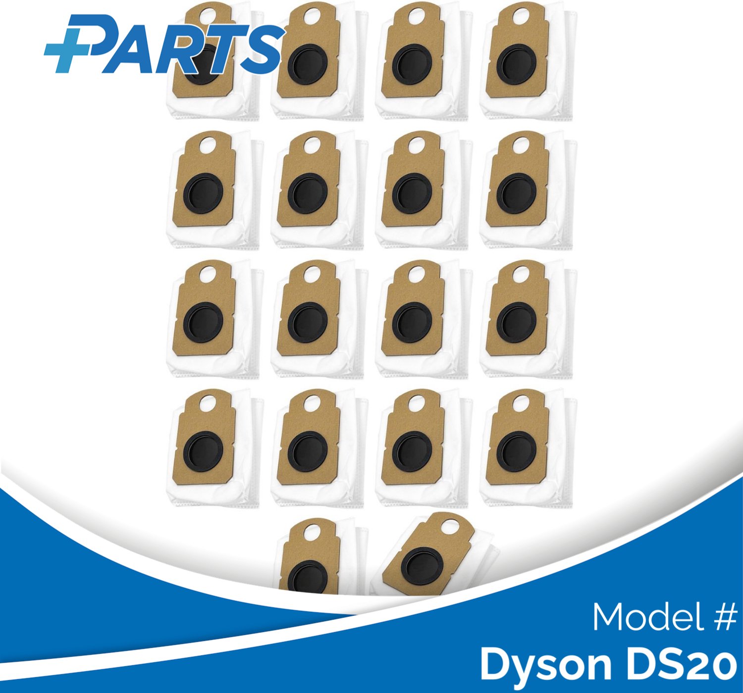 Plus.Parts Dyson DS20 Stofzakken (18 Stuks, Plus.Parts® alternatief voor 975738-01) Overig