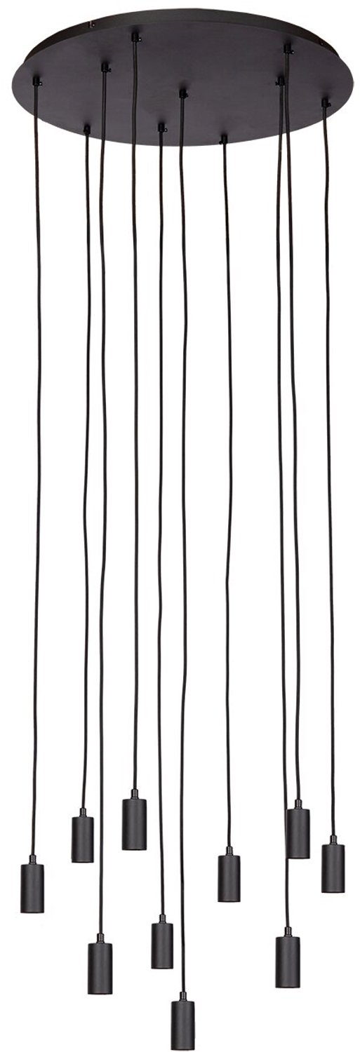 Atmooz - Hanglamp Sapa 10 - Lichtbronnen niet inbegrepen - Minimalistisch & Stijlvol - Zwart - Verstelbare snoerlengte