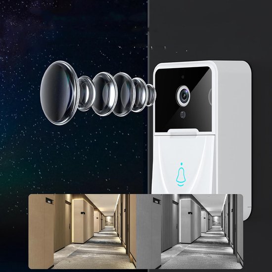 Draadloze Deurbelcamera Met 480p En Nachtzicht – Tweewegs Audio En Bewegingsmeldingen En App-Bediening – 400 mAh En Zonder Bedrading – Voor Appartement En Huis — afbeelding 5