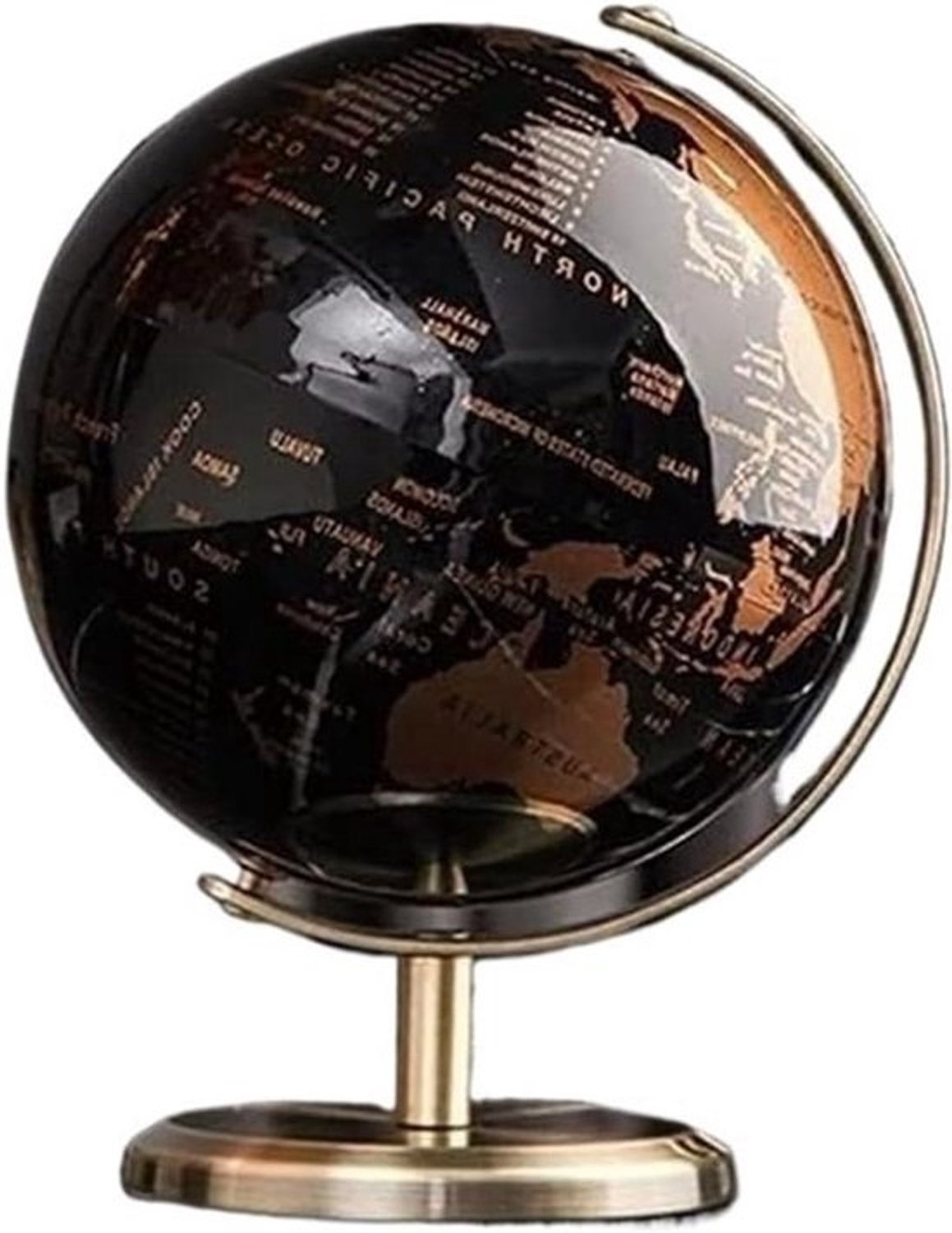 Wereldbol Decoratie - Klassieke wereldbol - Bureauaccessoire - 720 Graden Draaibaar - 5.5 Inch - Zwart