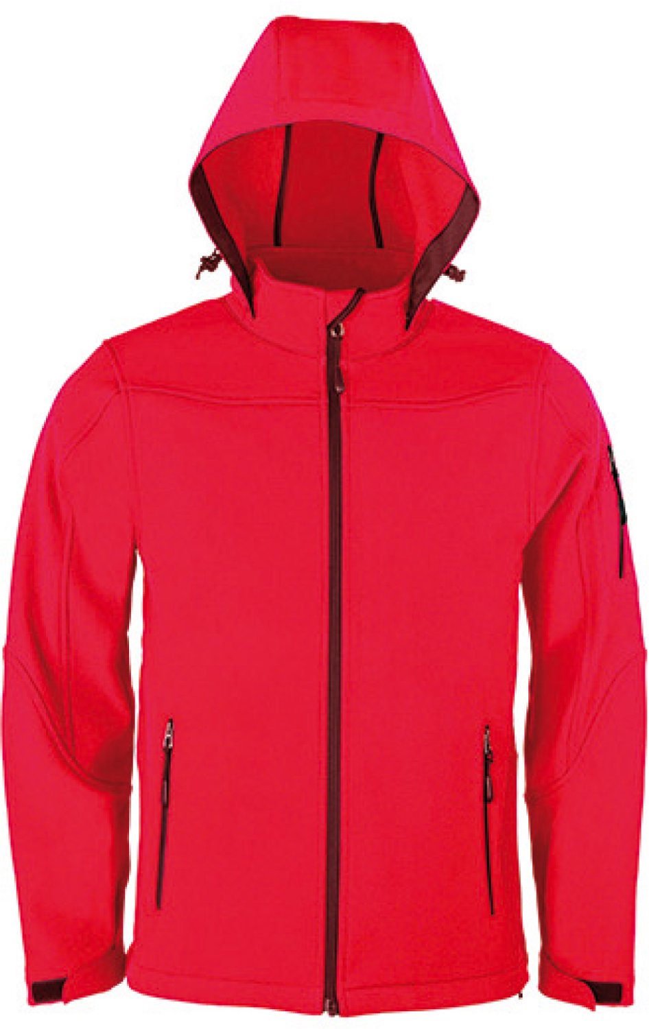 HRM Men´s Hooded Soft-Shell Jacket HRM1101 - Red - L