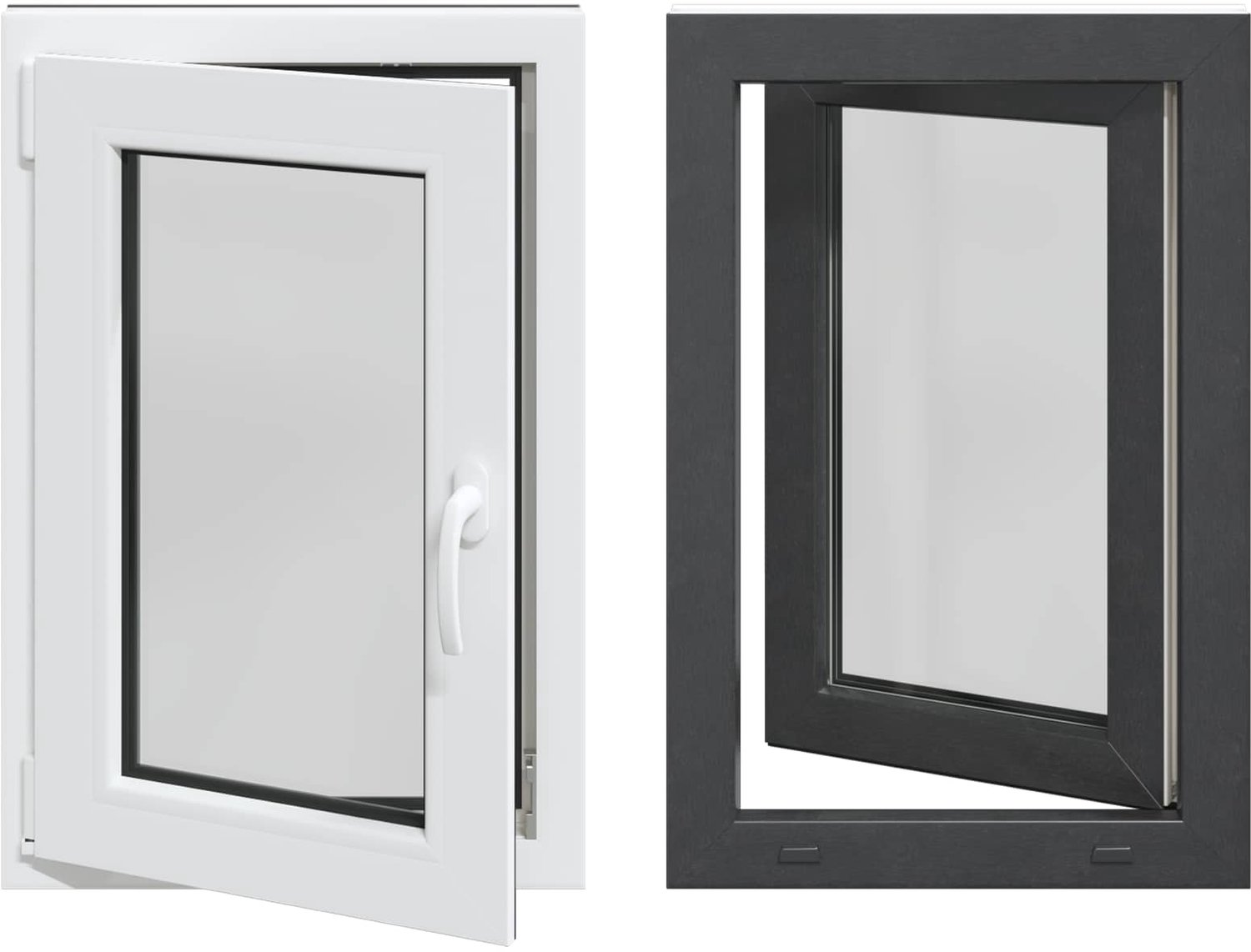 vidaXL - Kleur - binnenkant - kelderraam - Wit - RISOR - 60 - x - 80 - cm
