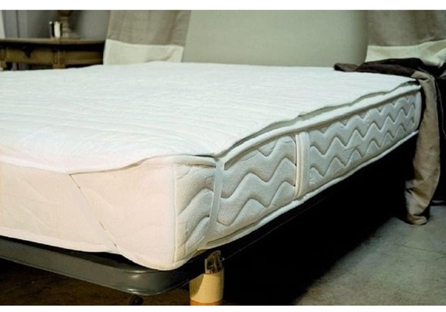 Magnetische matrasmat - Magneetveldtherapie - Ontspannen slapen - 12200 Gauss magneten - 140 x 190 cm - Wit