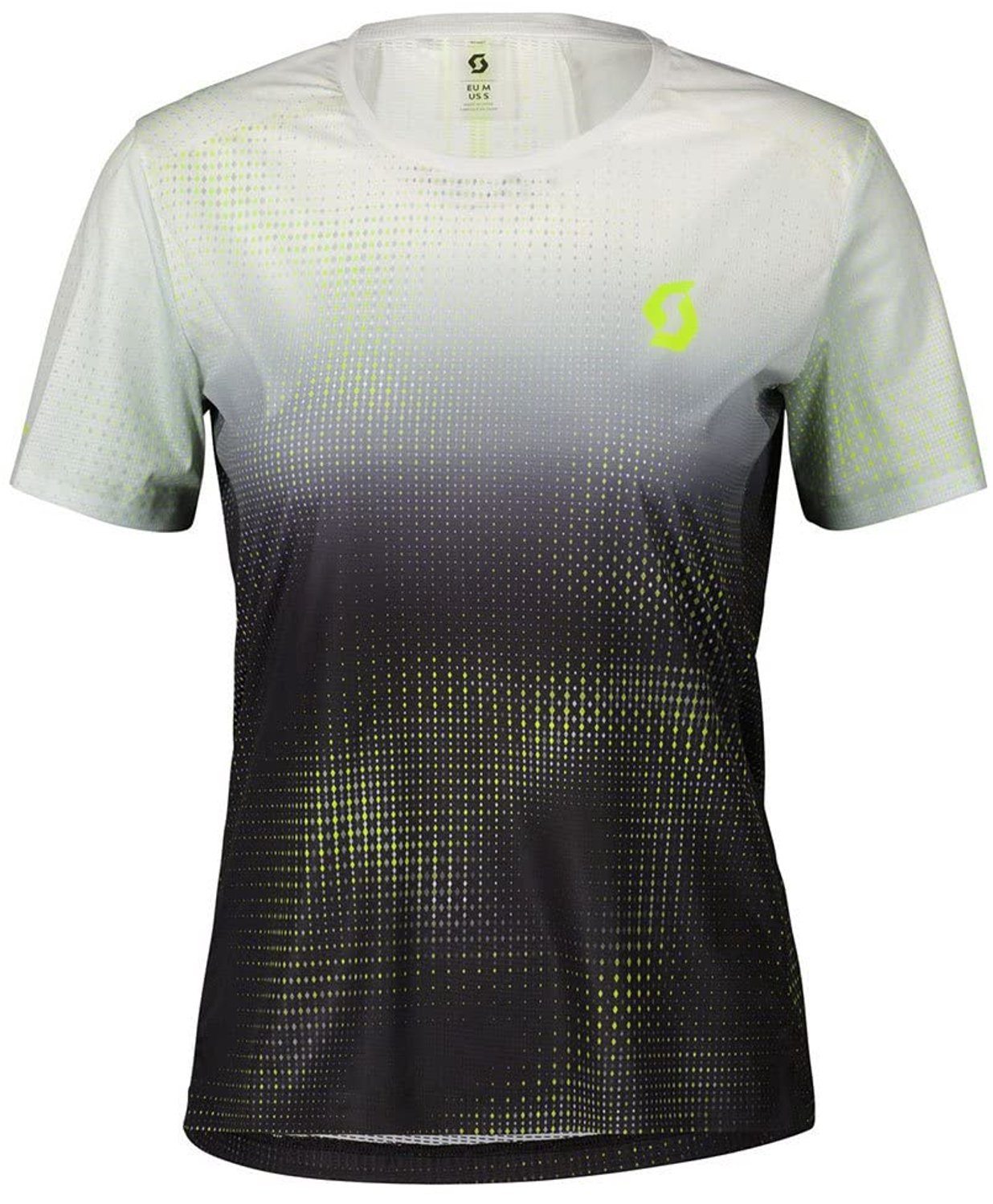 Scott Rc Run T-shirt Met Korte Mouwen Groen,Wit L Vrouw