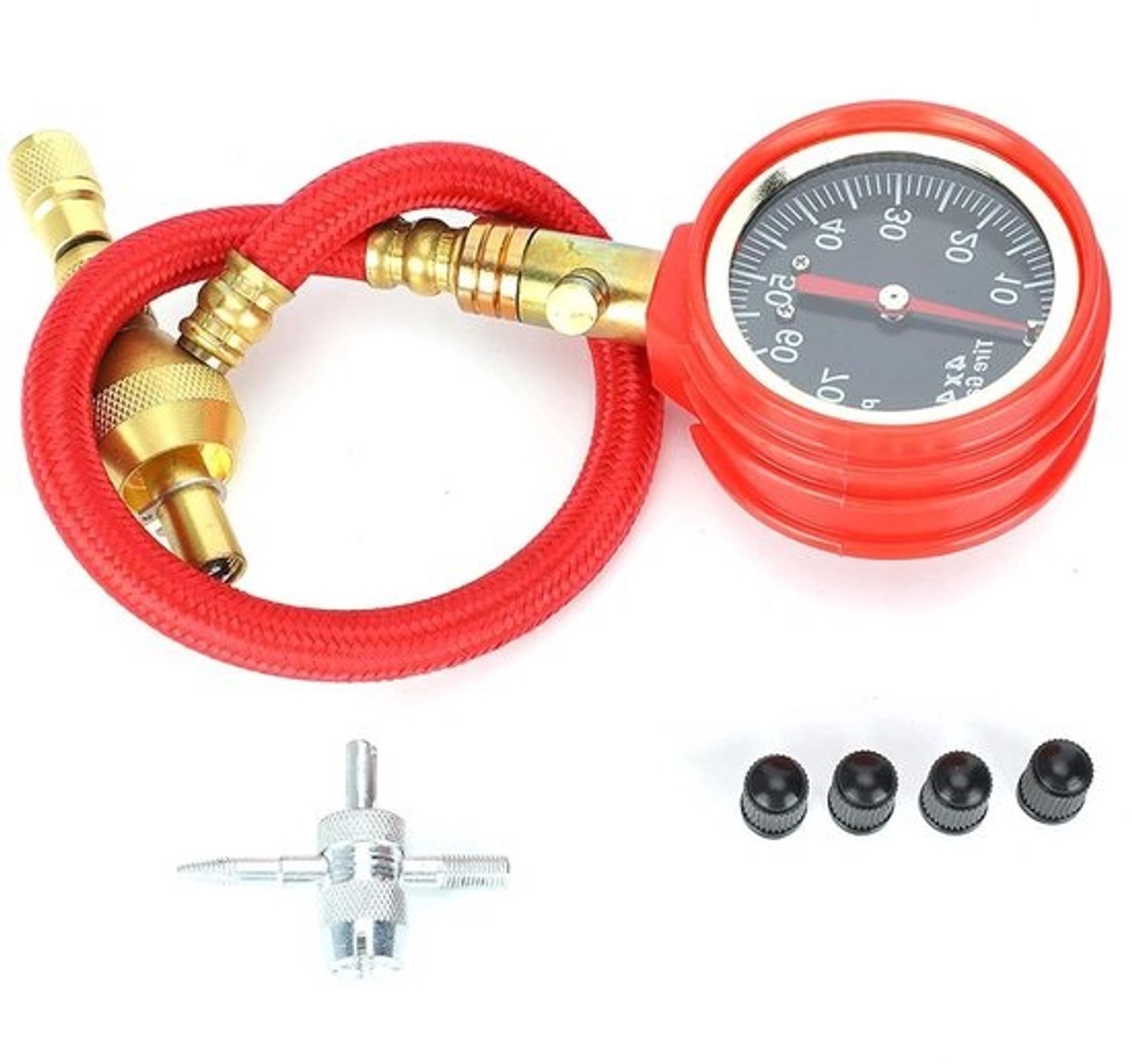 Bandenspanningsmeter - Meter voor autobanden - Auto-onderhoud - Nauwkeurige meting - 0-70 Psi - Zwart