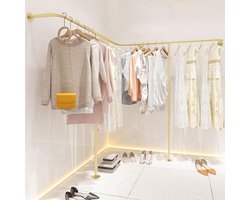 CornerPro Industrieel Kledingrek – Metalen Wandgemonteerde Kledingstang voor Winkel, Boetiek en Thuis, Heavy Duty Hoekrek met 28 cm Wandafstand, Retail Display en Garderobe Organizer – 250/300/350/400/450 cm
