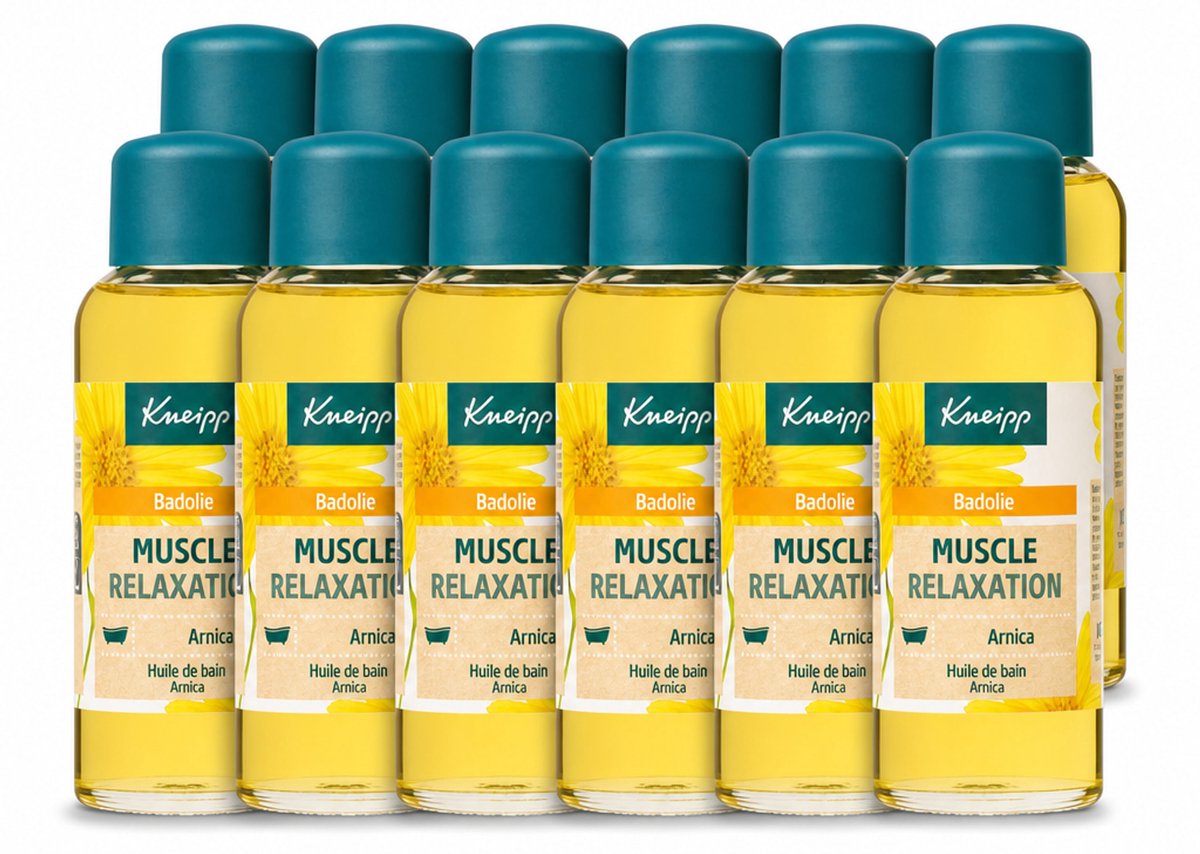 12 x Kneipp - Badolie - Arnica - Voor spieren en gewrichten - 100 ml - Voordeelverpakking - 12 stuks