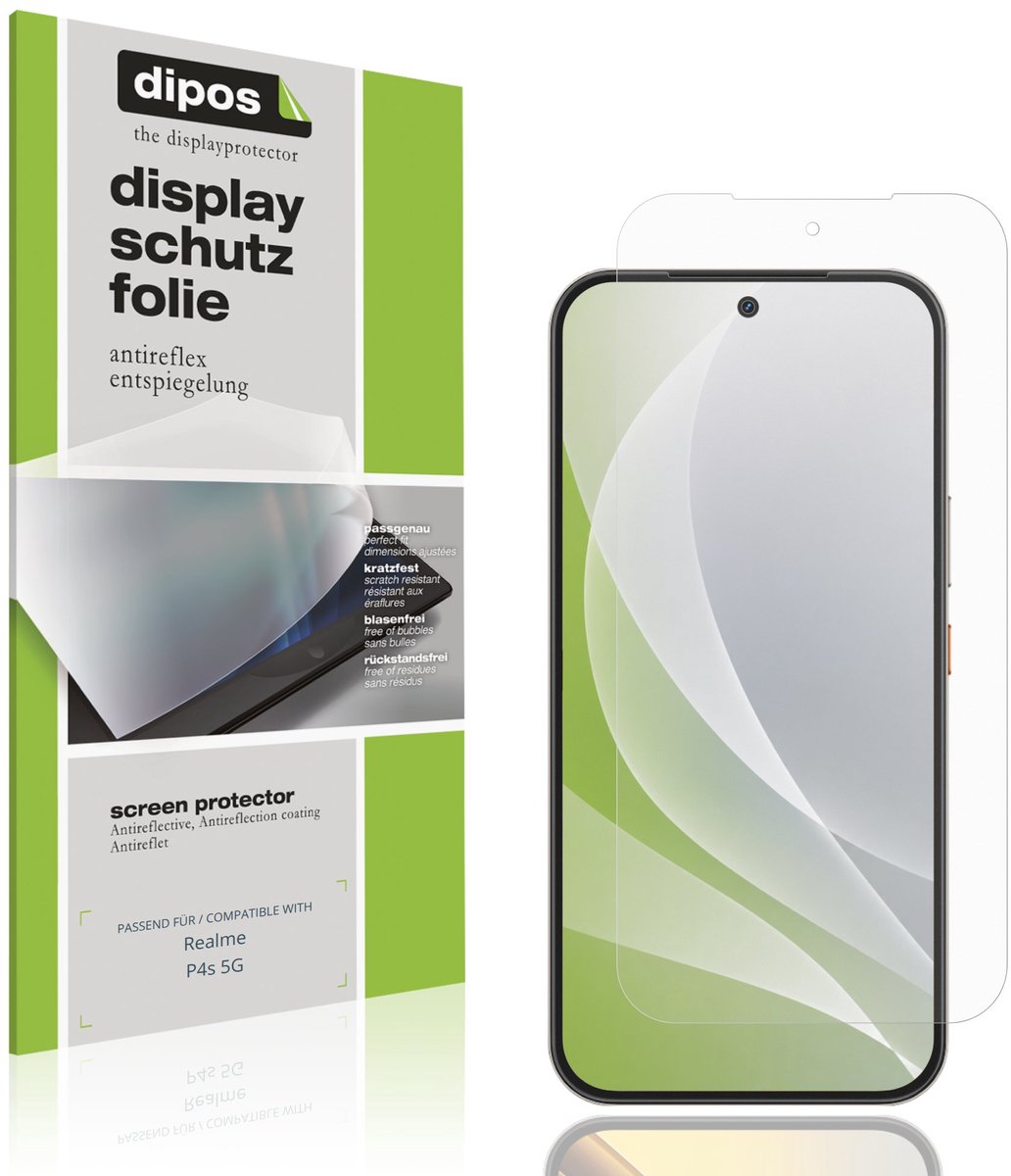 dipos – 4x Matte Beschermfolie geschikt voor Realme P4s 5G | Krasbestendige & antireflecterende Screenprotector Ultra-Thin