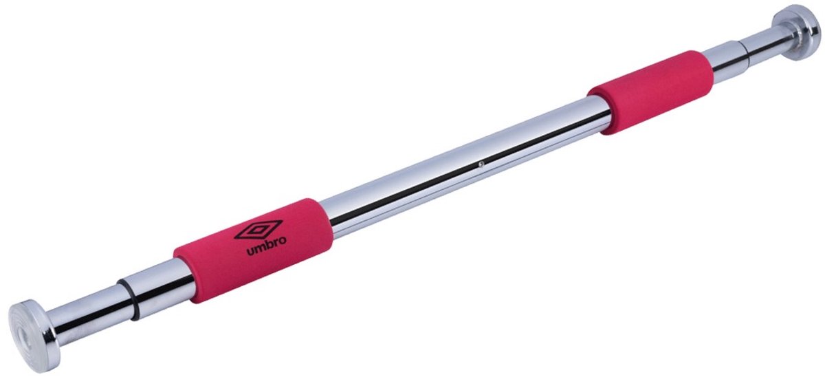 Umbro Pull-Up Bar - Optrekstang - Max.100 KG - Verstelbaar 62 tot 100 CM - Wand en Deurpost Montage 62-85 CM - Foam Handgrepen