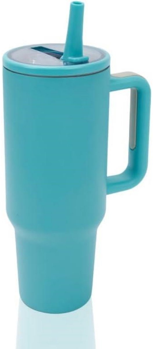 SSTRWGOOD 40oz Thermosfles - Vakuumisoleerde Reisbeker - Grote Capaciteit met Handgreep - Geschikt voor Auto Cupholder - Metaal - Lekvrij - Donkergroen
