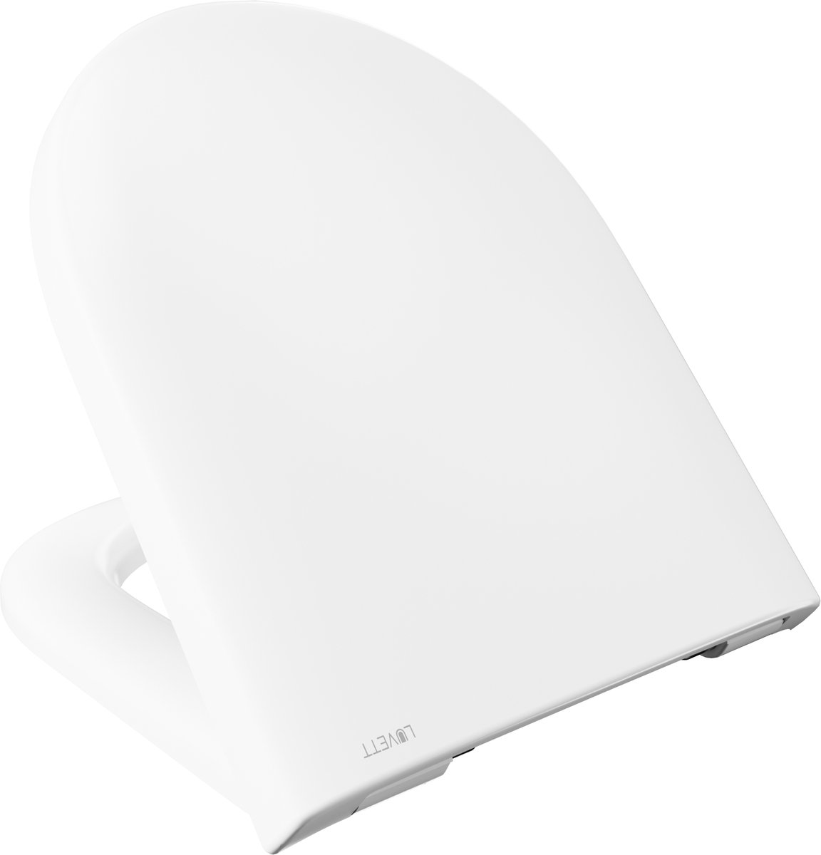Luvett D600 - WC-bril D-vorm - Extra Breed - Wit - Dubbele Softclose - Afneembaar - Duroplast