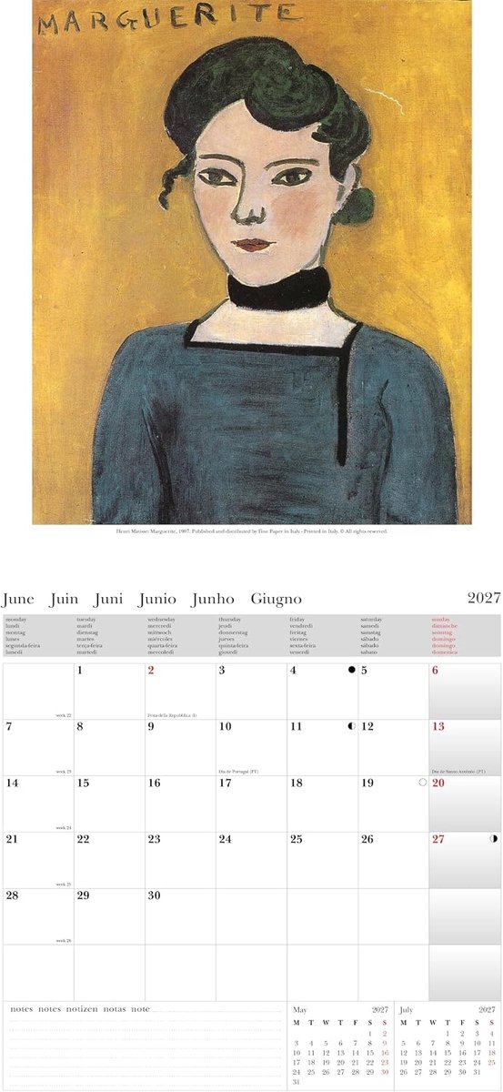 Henri Matisse Kalender 2027