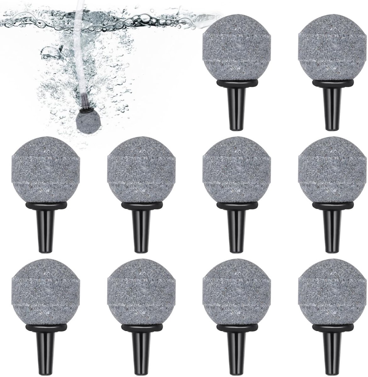 Elzusha - Set van 10 Sferische Luchtstenen voor Aquarium 20mm